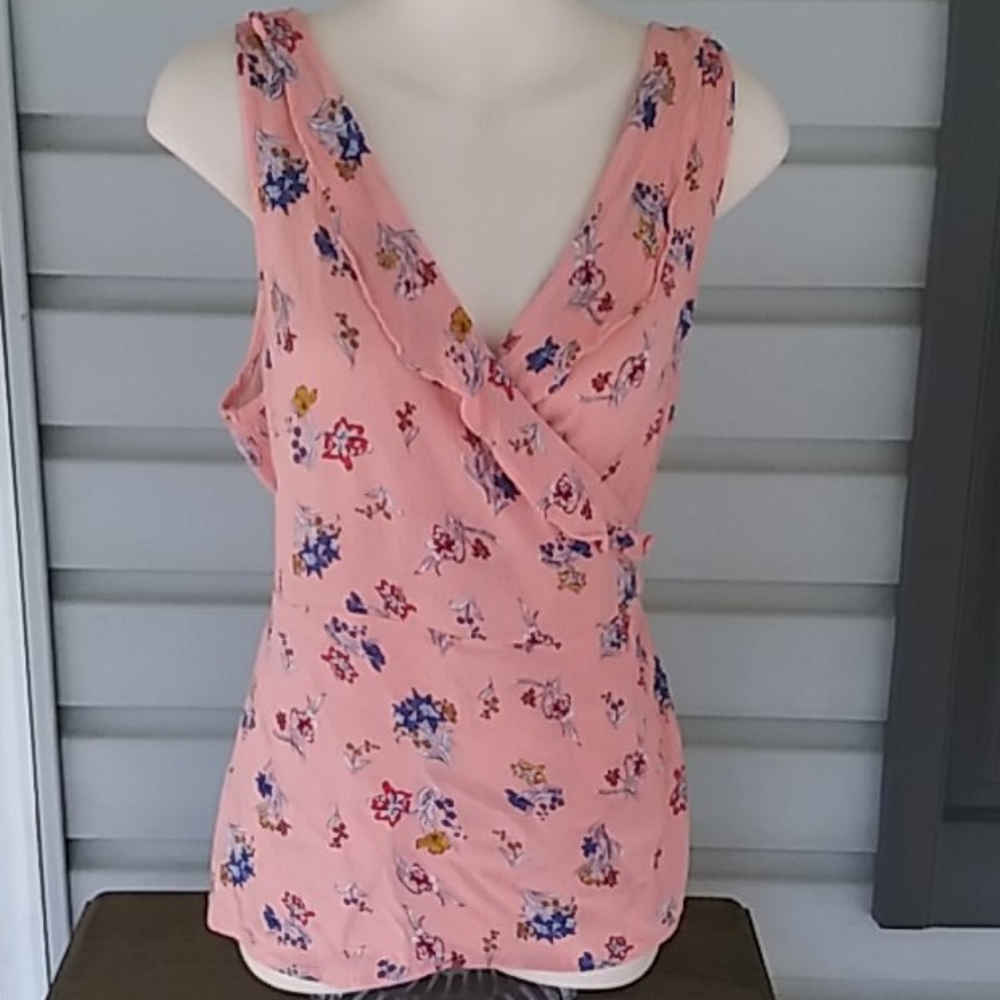 Elodie Sleeveless Floral Wrap Top